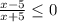 \frac{x-5}{x+5} \leq 0 