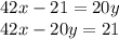 42x-21=20y\\
42x-20y=21\\
