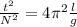 \frac{t^2}{N^2}=4\pi^2\frac{l}{g}