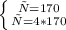 \left \{ {{у=170} \atop {х=4*170}} \right.