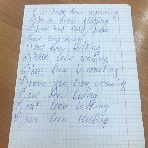 Поставьте форму present perfect continuous ! 1 he (to repair) the ceiling for the whole morning. may