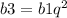 b3=b1q^2 
