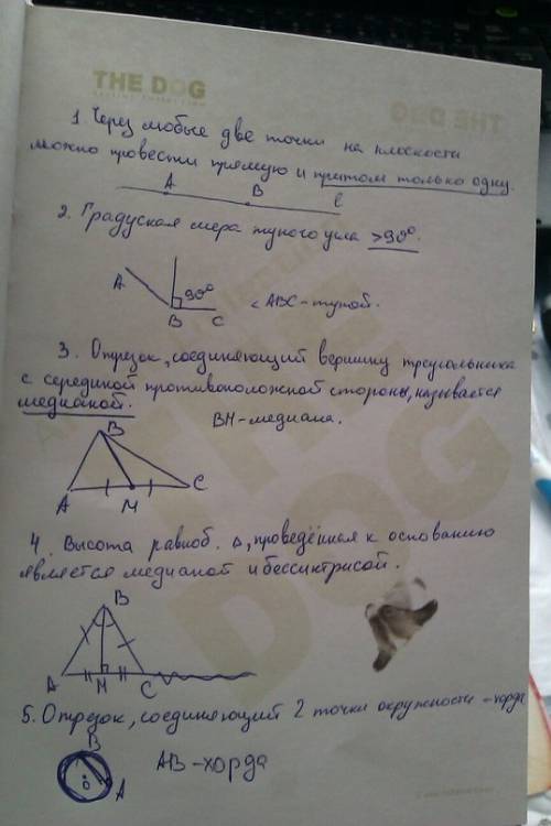 Заполните пропуски, и постройте чертежи, иллюстрирующие высказывания. 1. через любые две точки на пл