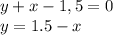 y+x-1,5=0
\\\
y=1.5-x