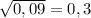 \sqrt{0,09} = 0,3