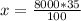 x= \frac{8000*35}{100}