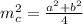 m_{c}^2=\frac{a^2+b^2}{4}\\
