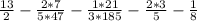 \frac{13}{2} - \frac{2*7}{5*47} - \frac{1*21}{3*185}- \frac{2*3}{5} - \frac{1}{8}