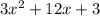 3 x^{2} + 12x+3