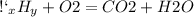 С_{x} H_{y} + O2 = CO2 + H2O
