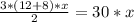 \frac{3*(12+8)*x}{2} = 30*x