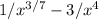 1/x^{3/7} -3/x^4