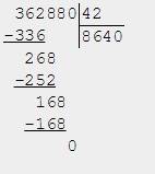 Решите примеры. 362 880: 12 362 880: 36 362880: 42 362 880: 54 в столбик. заранее .