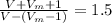 \frac{V+V_{m}+1 }{V-(V_{m}-1)} =1.5