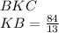 BKC\\
KB=\frac{84}{13}