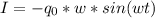 I = - q_{0}* w*sin(wt)