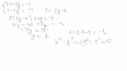 Решить систему уравнения : x+y=8 4x -y=17 и найдите x²-y² , если 5x+2y=-3 x-3y= -4 ответ выберу лучш