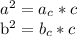 a^2=a_{c}*c

b^2=b_{c}*c