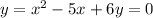 y= x^{2} -5x+6
y=0

