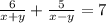 \frac{6}{x+y} + \frac{5}{x-y} =7
