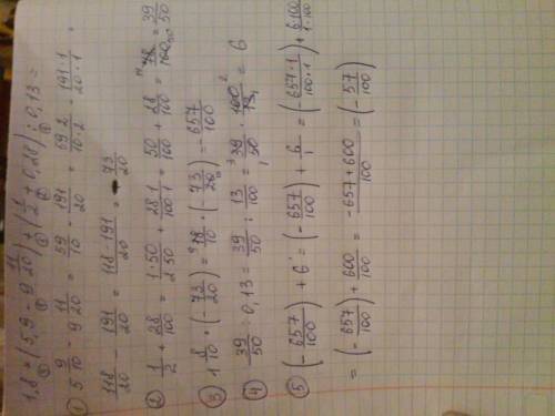 1,8*(5,9-9 11/20)+(1/2+0,28): 0,13= по