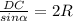 
\frac{DC}{sin \alpha } =2R