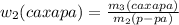 w_{2}(caxapa) = \frac{ m_{3}(caxapa) }{ m_{2}(p-pa) }