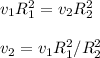 v_1R_1^2 = v_2R_2^2\\\\
v_2 = v_1R_1^2/R_2^2