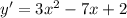 y'=3x^2-7x+2
