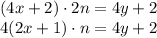 (4x+2)\cdot 2n=4y+2
\\\
4(2x+1)\cdot n=4y+2