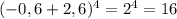 (-0,6+2,6)^4=2^4=16
