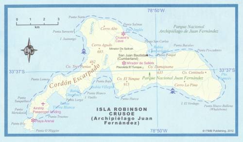 Покажите путь робинзона крузо на карте ( ! ) заранее !