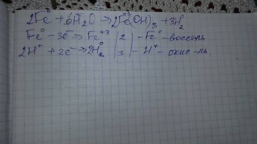 Надо составить овр с этими и реакциями: 1. 2feo=2fe+o2 2. fe+h2=h2fe 3. fe3+3h2=3h2fe 4. 2fe+3cl2=2f