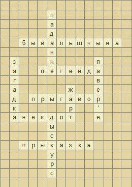 Бел лит 5класс. составить кроссворд из 10 вопросов (с ответами )на тему: народное творчество