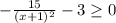 - \frac{15}{(x+1)^{2} } -3 \geq 0
