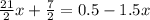 \frac{21}{2} x+ \frac{7}{2} =0.5-1.5x
