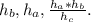 h_b, h_a, \frac{h_a*h_b}{h_c}
.