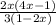 \frac{2x(4x-1)}{3(1-2x)} 
