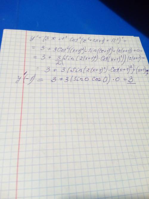 Вычислить значение производной функции y= <img src=