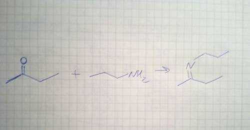 Бутанон 2 + пропиламин = (до имина)