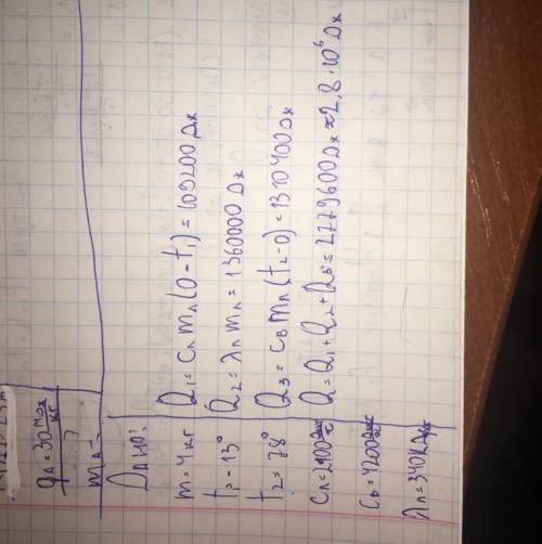 Определи количество теплоты, необходимое для превращения&nbsp; 4&nbsp; кг&nbsp; льда &nbsp; с темпер
