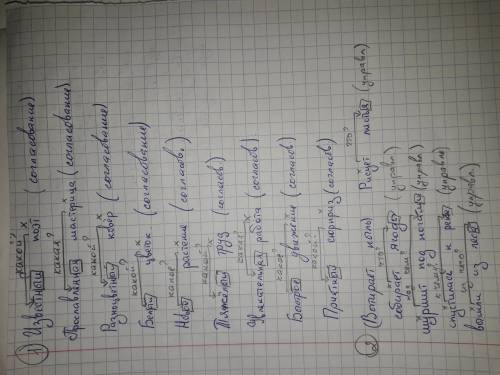 Найдите главные слова в словосочетаниях и обозначьте их поставтье от них вопрос к зависимому слову.