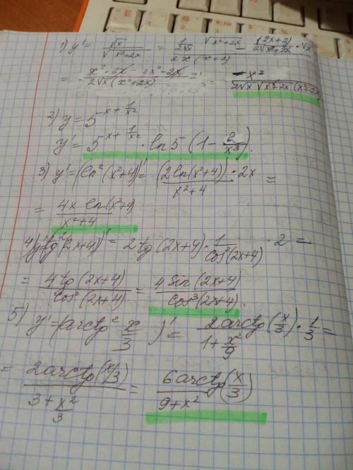 Найти производную 1) y=<img src=