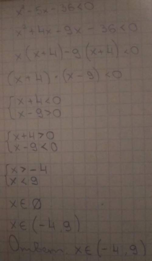 Вності1)(3x+1)(x-2)⩽62)x2-5x-36 менше 03)-6x2+13x-5 більше 0 (усі цілі розв'язки)​