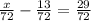 \frac{x}{72}-\frac{13}{72}=\frac{29}{72}