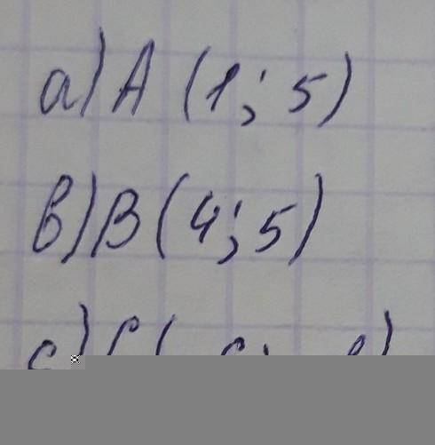 3. Даны точки M( 1; -- 5), (- 4; 5) и К(6: 1). Не выполняя построения. паrідпт -а) координаты точки