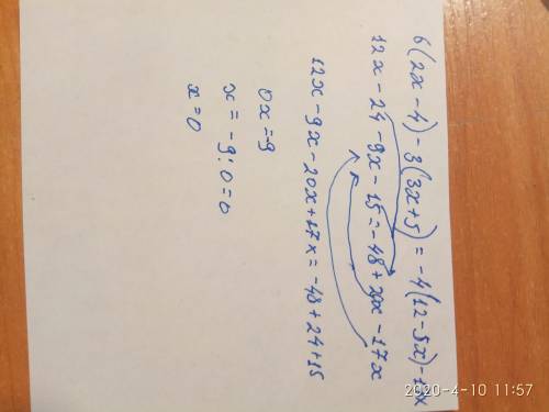 6(2x-4)-3(3x+5)=-4(12-5x)-17x​