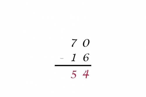Вычисли столбиком с проверкой 59+14= ,70-16=
