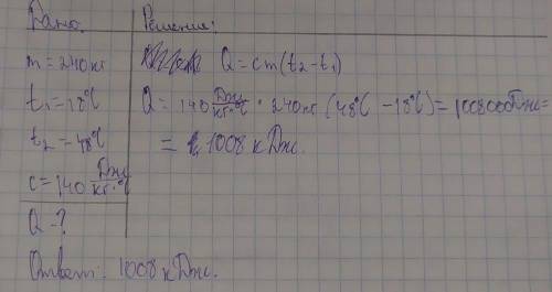 Какое количество теплоты Q (Дж ) свинец выделиться при нагревании физического тела массой m (кг) 240
