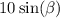 10 \sin( \beta )